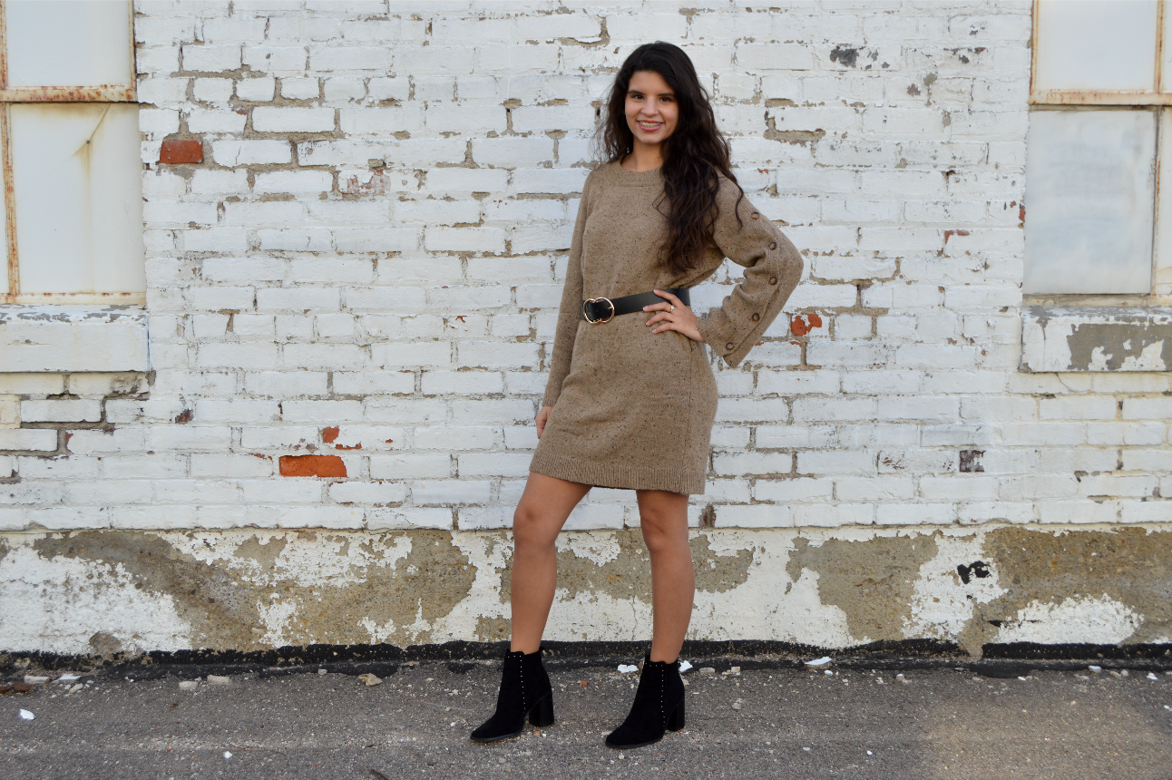 Knit Mini Sweater Dress