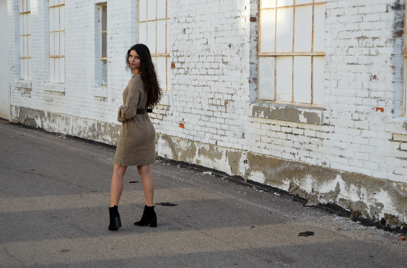 Knit Mini Sweater Dress