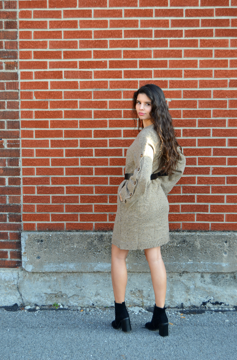 Knit Mini Sweater Dress
