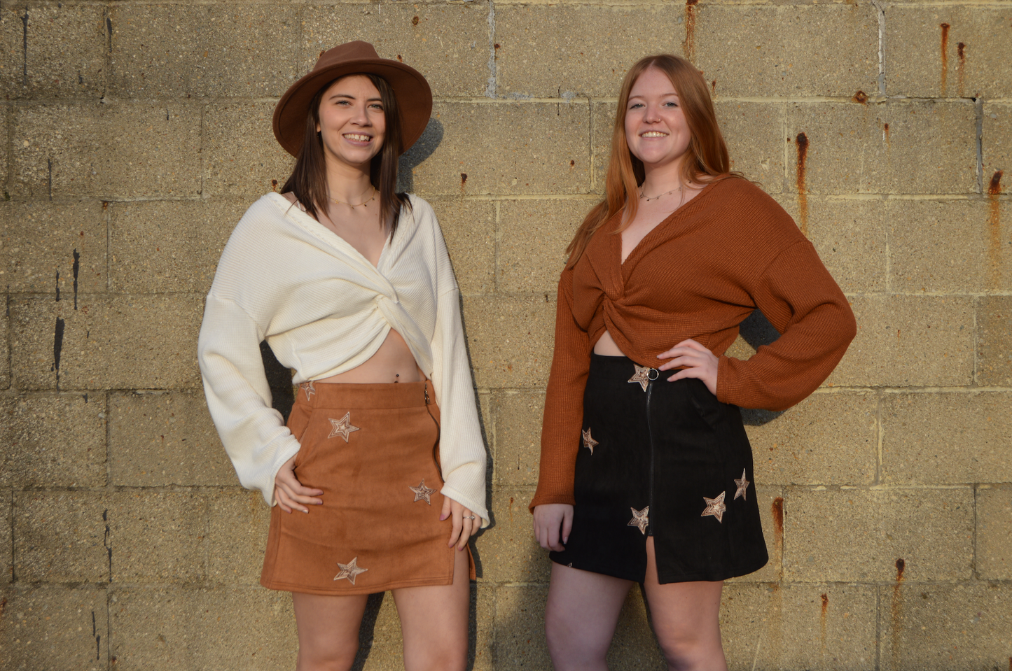 Nashville Stars Suede Skirt (Camel)