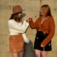 Nashville Stars Suede Skirt (Camel)
