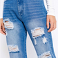 Distressed Denim Jogger Pants