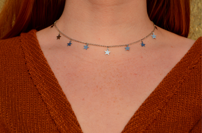 Star Choker Necklace (Silver)