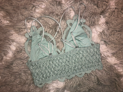 Crochet Lace Longline Bralette (3 Colors)