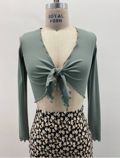 Baby Rib Tie Front