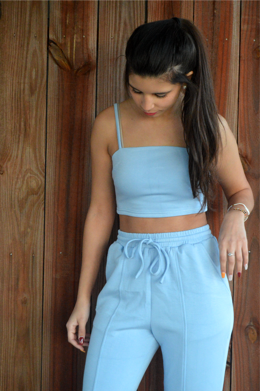Butterfly Blue Cropped Cami