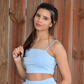 Butterfly Blue Cropped Cami