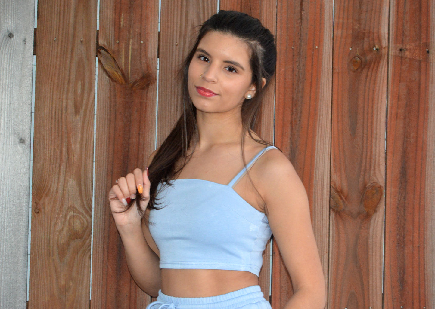 Butterfly Blue Cropped Cami