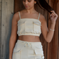 Ivory Bliss Cropped Cami