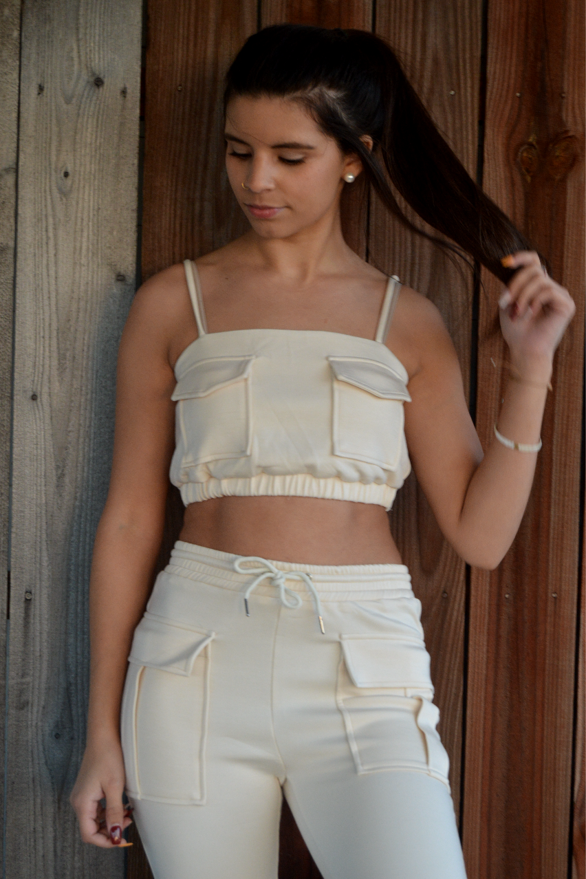 Ivory Bliss Cropped Cami