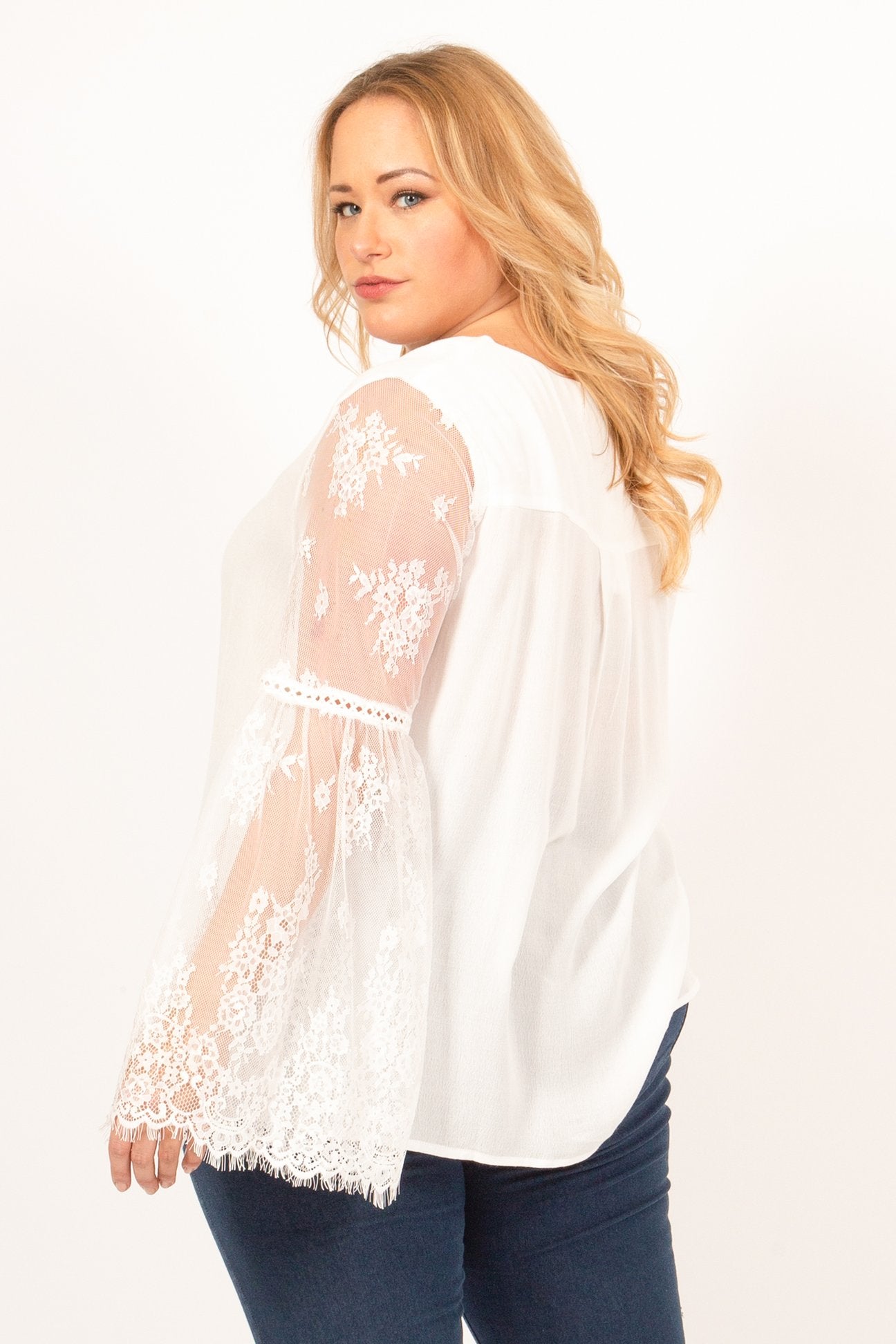 Leslie Lace Button Up