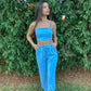 Butterfly Blue Cropped Cami
