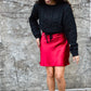 Black Cable Knit Cropped Sweater