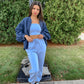 Butterfly Blue Cropped Cami