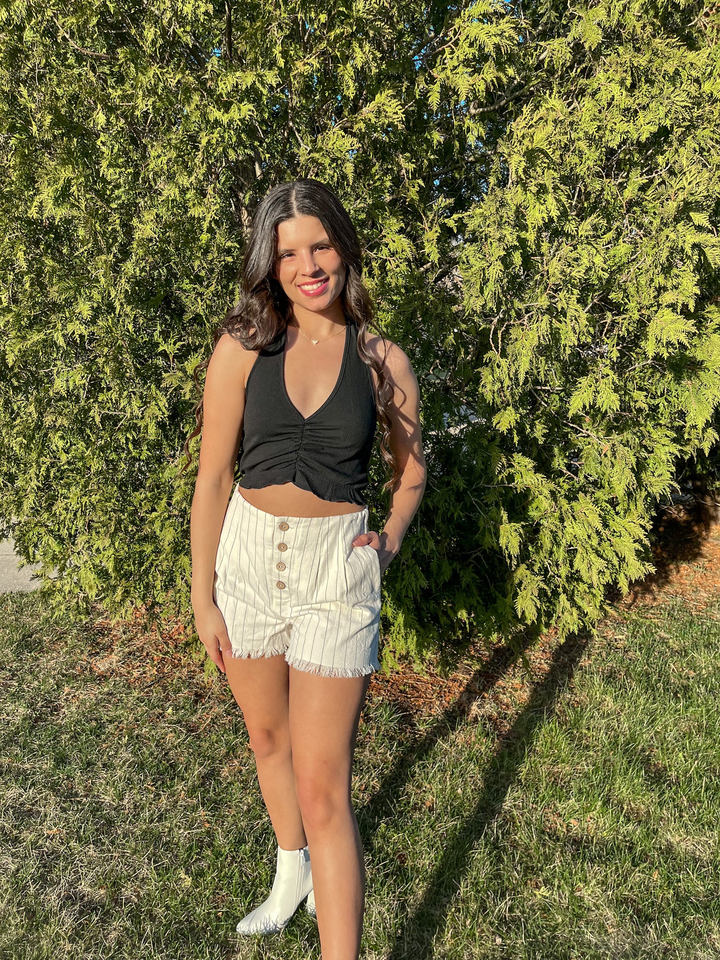Picture This Halter Top (Black)