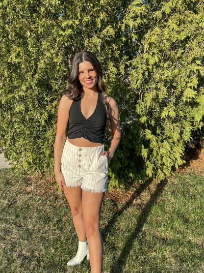 Picture This Halter Top (Black)