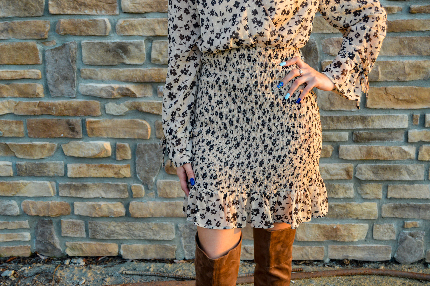 Floral Print Mini Dress