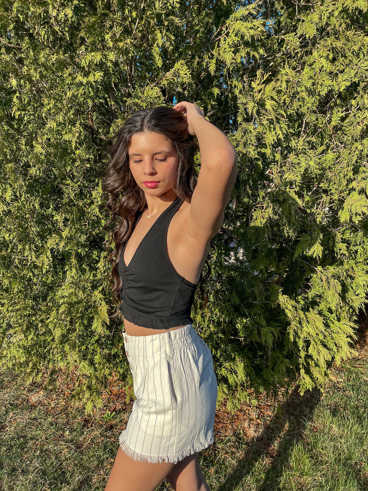 Picture This Halter Top (Black)