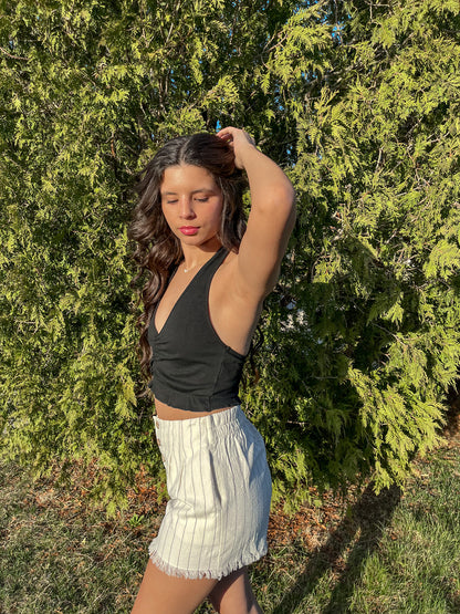 Picture This Halter Top (Black)