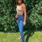 Soft & Sweet Ruched Top (Taupe)