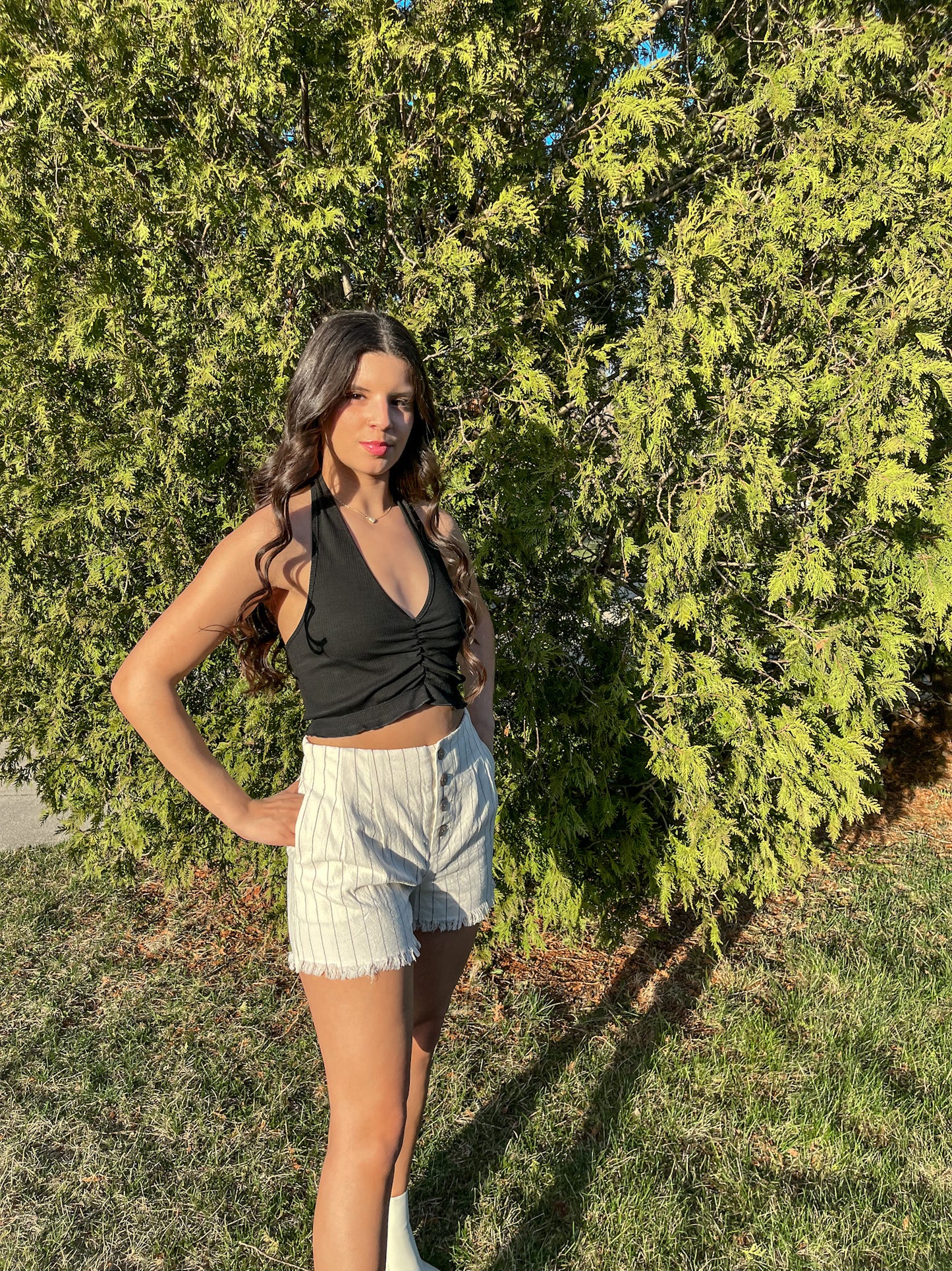 Picture This Halter Top (Black)