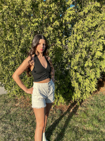Picture This Halter Top (Black)