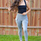Obsidian Black Ribbed Cami
