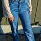 Falling Hard Color-Blocked Denim Pants