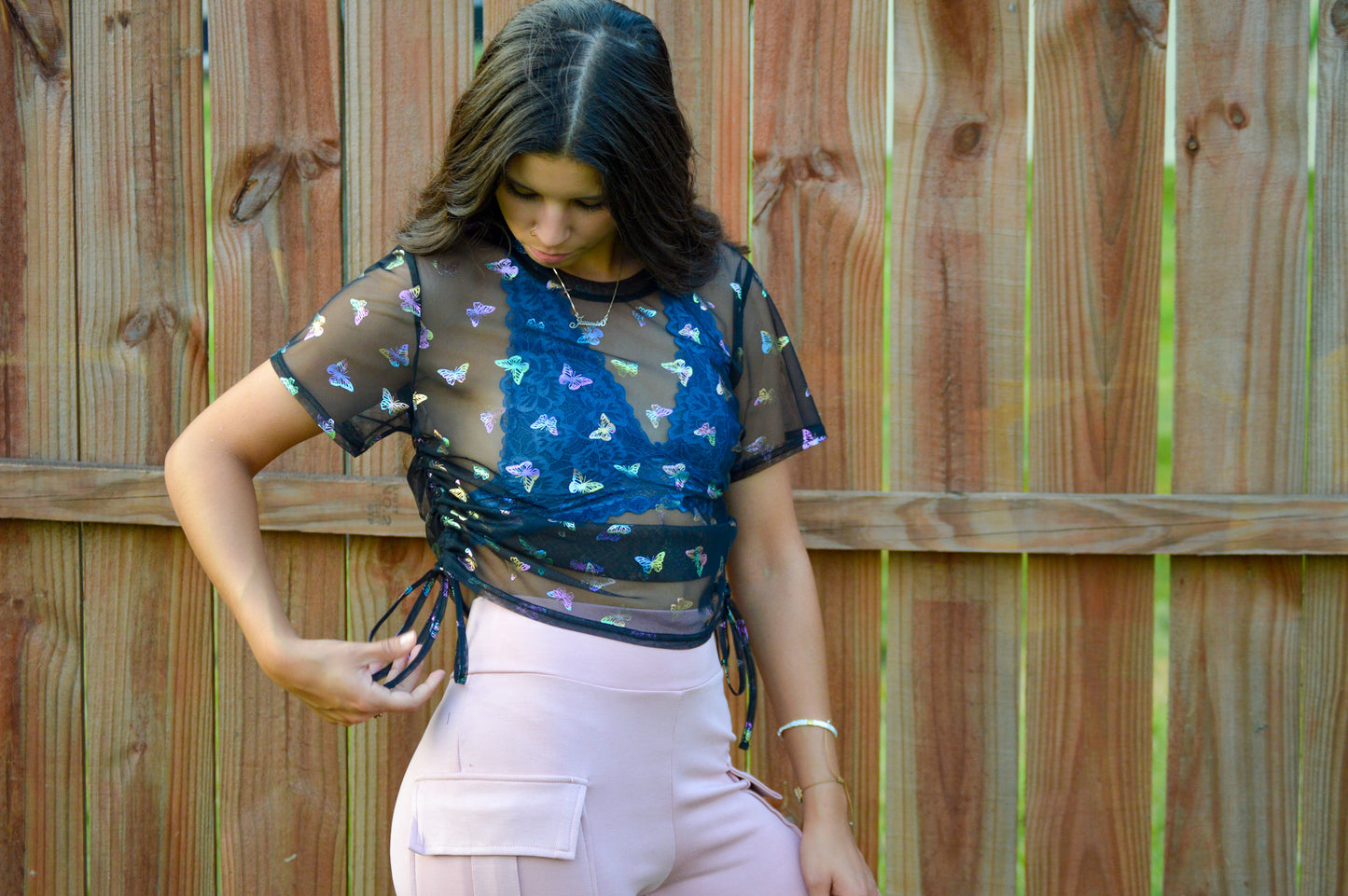 Butterfly Kisses Mesh Top