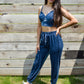 Ocean Blue Corduroy Cami