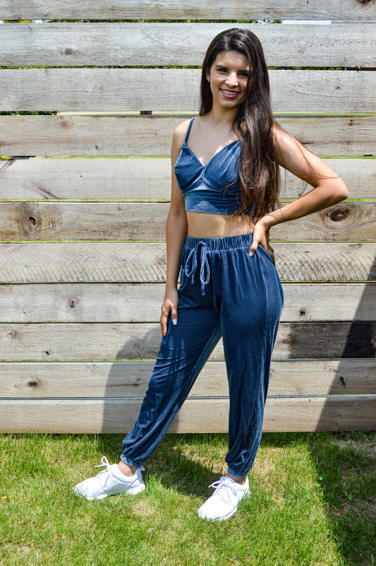 Ocean Blue Corduroy Cami
