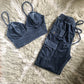 Ocean Blue Corduroy Cami