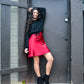 Black Cable Knit Cropped Sweater