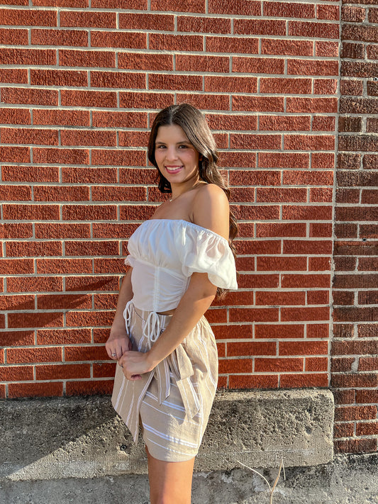 Out On the Town Top (Ivory)