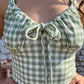 Raise a Toast Gingham Top