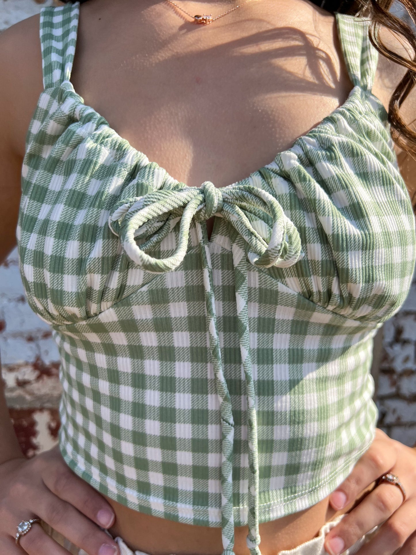 Raise a Toast Gingham Top