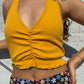 Picture This Halter Top (Mustard)