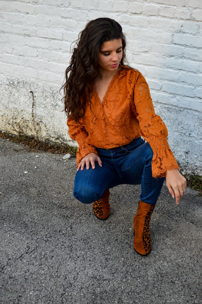 Rustically Chic Floral Bodysuit