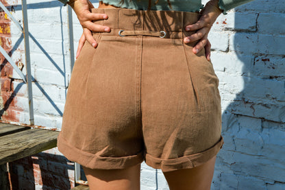 Cinnamon Spice Paper Bag Shorts