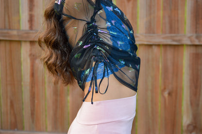Butterfly Kisses Mesh Top