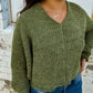 Matcha Green Dolman Chenille Sweater
