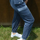 Ocean Blue Corduroy Cargo Pants