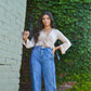 Taupe Crisp Air Top