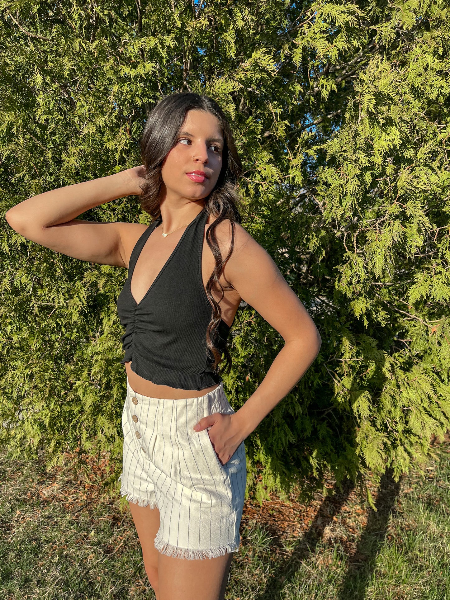 Picture This Halter Top (Black)