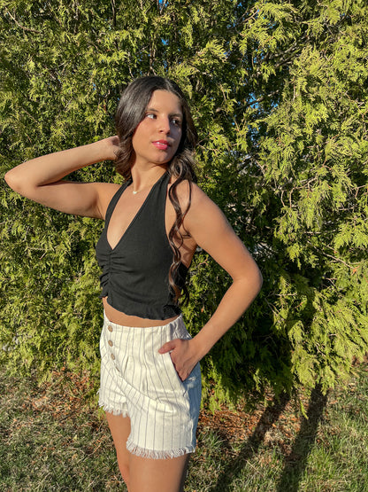 Picture This Halter Top (Black)
