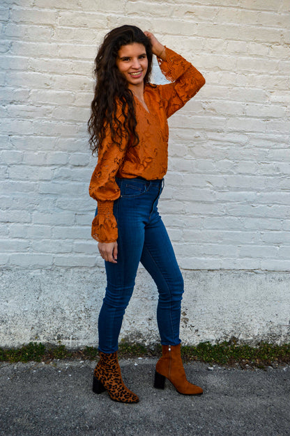 Rustically Chic Floral Bodysuit