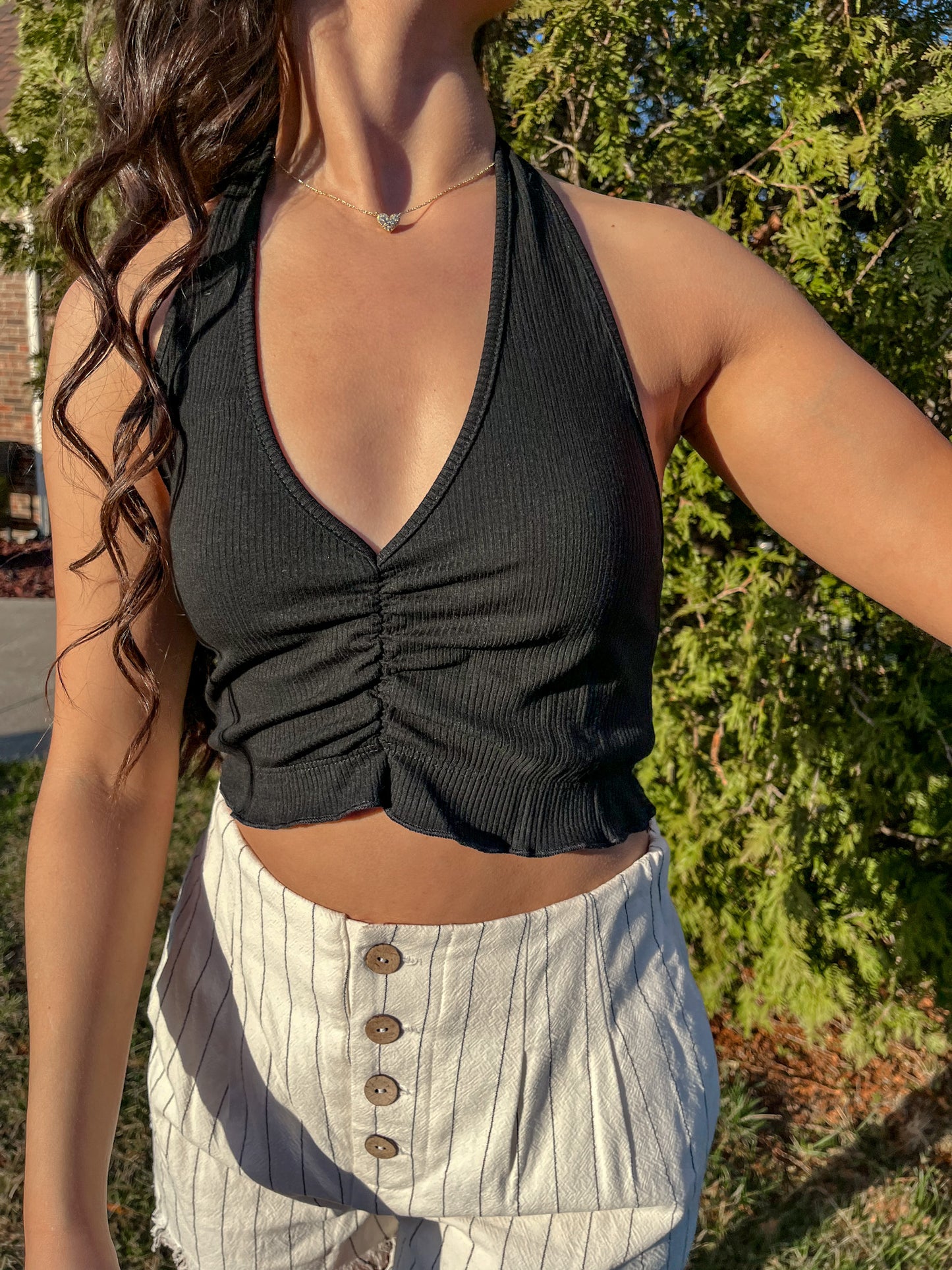 Picture This Halter Top (Black)