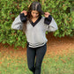 Full of Love Knit Block Sweater (Gray)