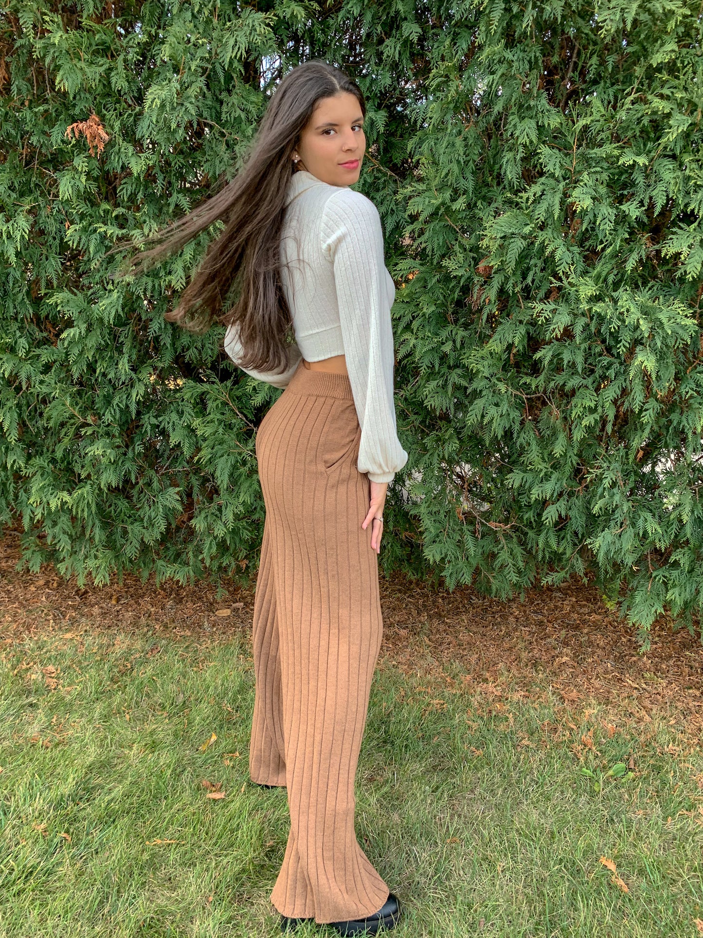 Home Sweet Home Ribbed Pants (Camel)