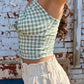 Raise a Toast Gingham Top